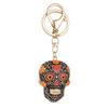 With Buckle Skeleton Keyring Mandala Skull Key Chain Pedant Bag Charm Pendant Skull Keychains  Car