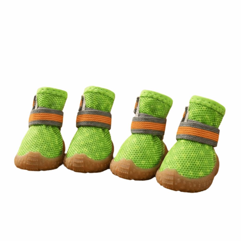 4 pcs/set Wear Resistant Dog Mesh Shoes Breathable Mesh Dog Sneakers Dog Foot Covers  City Walks