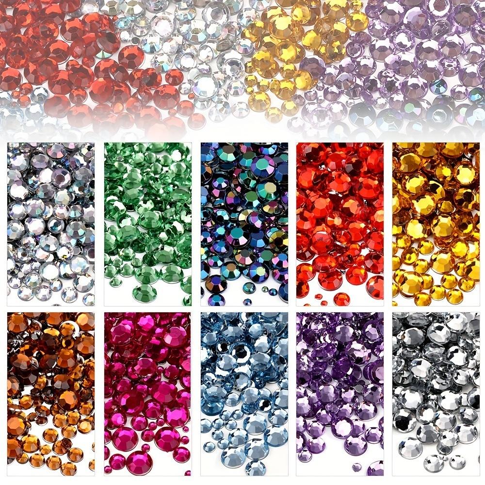 Ss3-Ss30 Разноцветные Стразы AB Стекло Плоское Дно Стразы-Бриллианты Кристалл Цветные Круглые DIY Наклейки для Маникюра Бриллиант