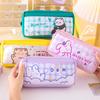 Pencil Case Cartoon Pattern Pen Bag Durable Smooth Zipper Stationery Storage Bag for Students School