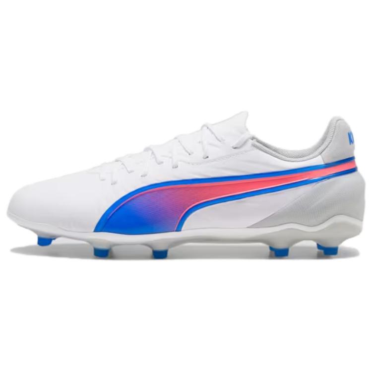 Puma King Match Comfortable Sports AG FG Football Shoes Men Football Shoes White Blue 107863-02