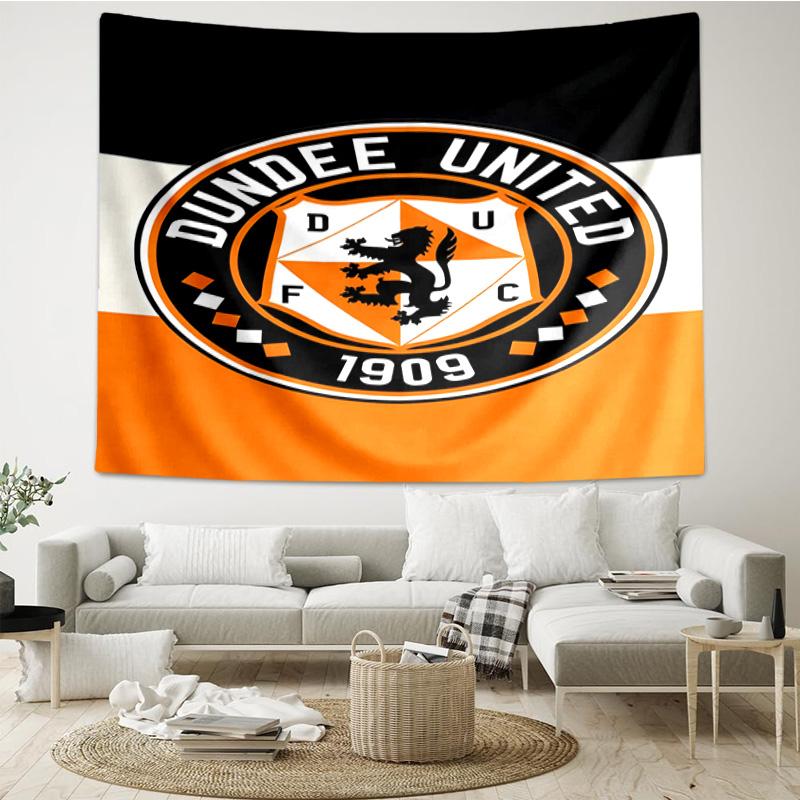 1PC Dundee United Crest Printed Tapestry Room Decoration Wall Hanging for Living Room Bedroom, dormitory, Birthday and Christmas gifts