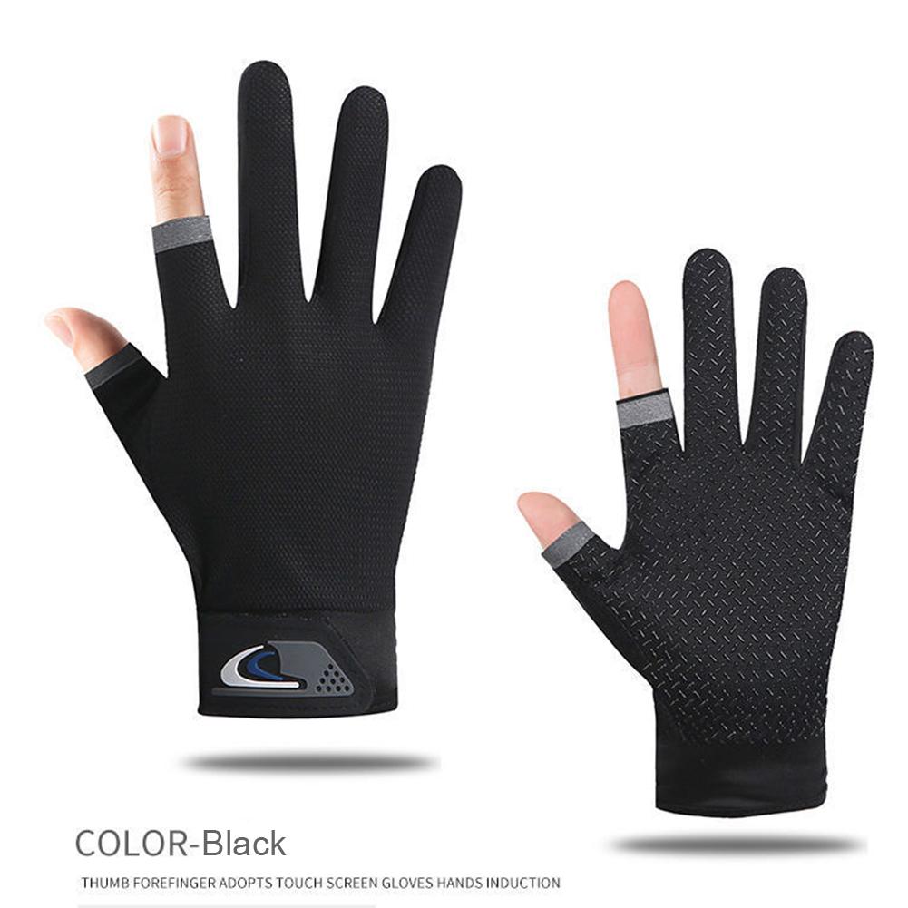 Fishing Gloves Anti-slip 2 Cut Finger Breathable Sport Cycling Equipment Unisex