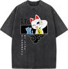 Cool Anime Dandadan Turbo Granny Graphic T Shirt Men Manga Polyester Tshirts Vintage Washed T-shirt Harajuku Male Casual Oversized