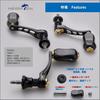 HEIGHTEN Adjustable Reel Handle with 21mm Carbon Compatible with Shimano and Daiwa Spinning Arch Series 45-50mm Knob, Reels, (Black & Gold) (HT18403)