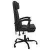Office Chair with Reclining Function Black Faux Leather