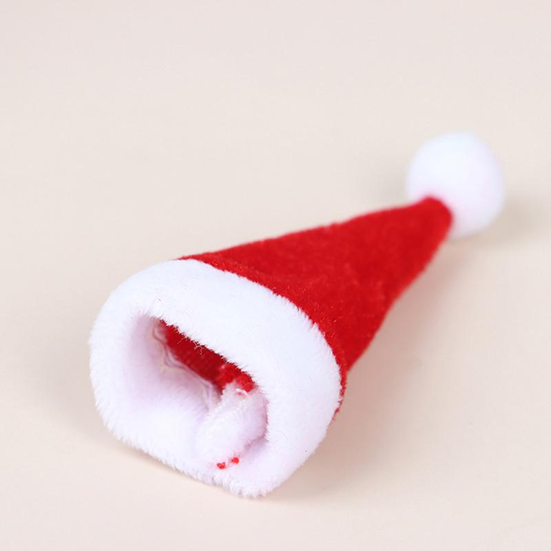 2Pcs Xmas Mini Scarf Hat Decor Doll Clothes Accessory Christmas Party Ornament