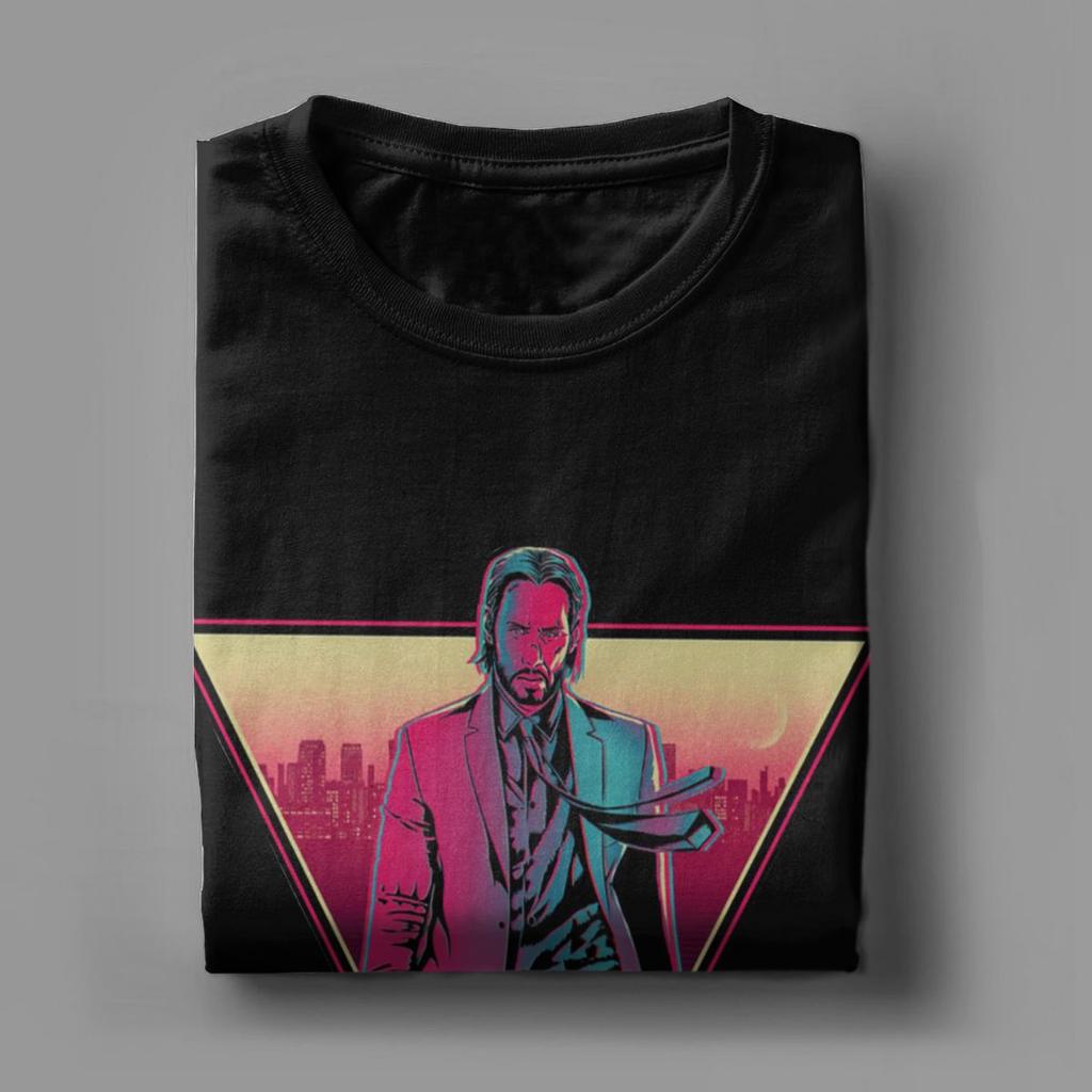 Мужские футболки Бугимен Джон Уик Уникальная футболка из чистого хлопка Футболки с коротким рукавом Круглый вырез Одежда Большие размеры