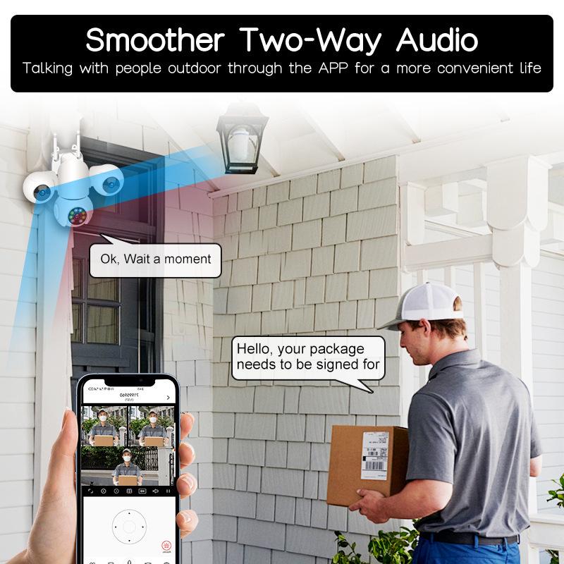 V380Pro Indoor Three-Lens 600W Pixel Home WiFi Camera