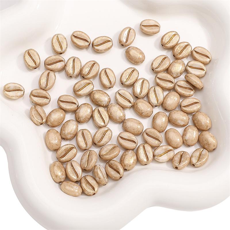 Бусины для браслета ручной работы 8x10 мм Акриловые кофейные зерна Бусины-рассыпки Аксессуары для самостоятельного изготовления Бусины для браслетов Нитки для браслетов Разделительные бусины