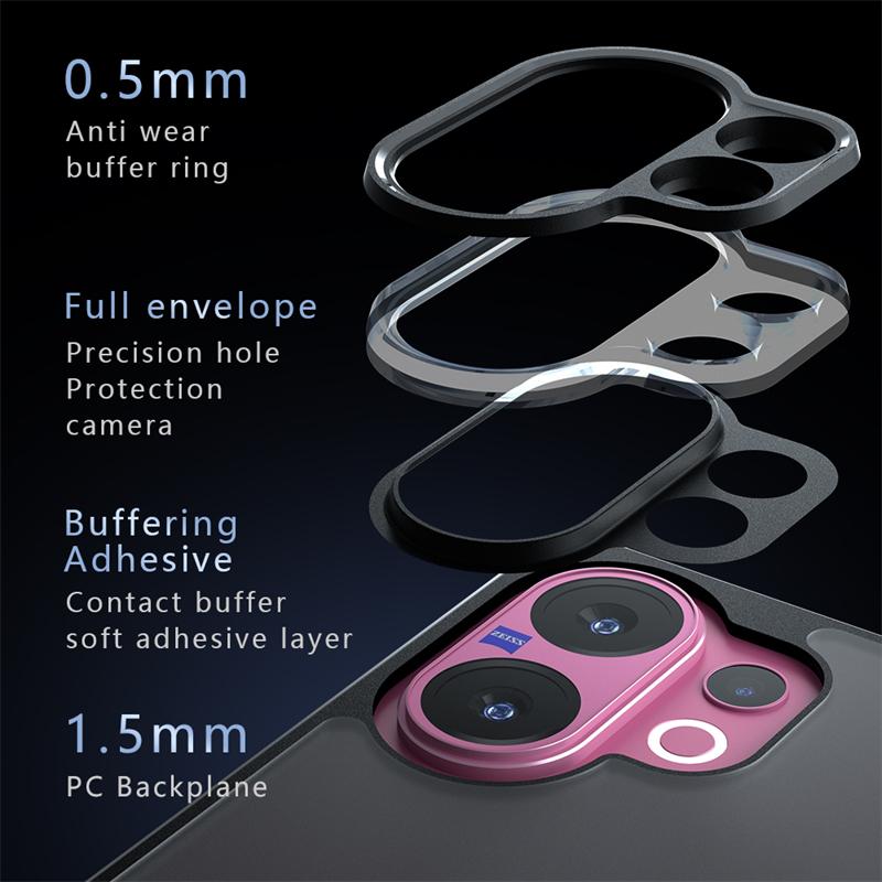 Translucent Matte Case For Vivo V60 Anti-knock Matte PC Full Edge Back Cover For Vivo V60 Case For Vivo V60 5G Case 6.77 Inch