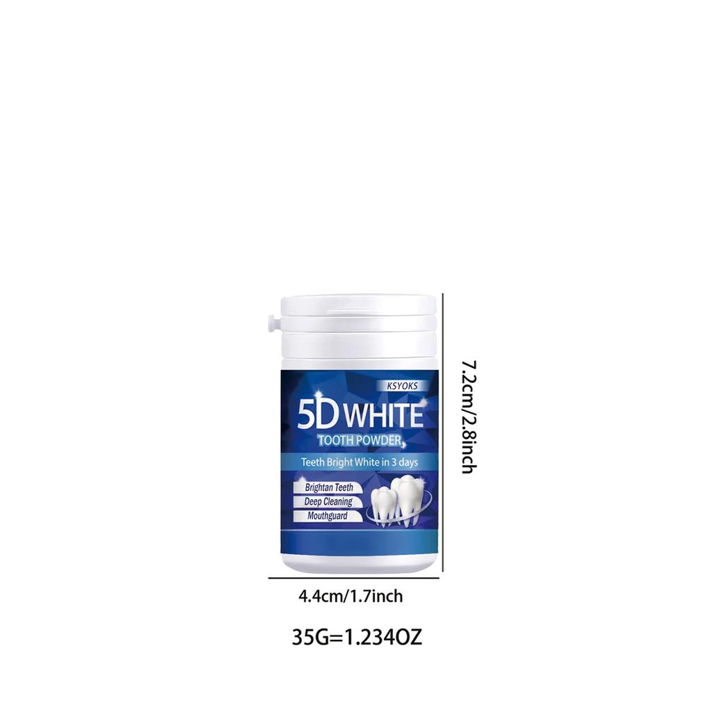 5D ярко-белый зубной порошок, глубокая очистка, защита зубов, свежее дыхание, отбеливание зубов