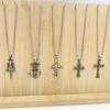Titanium Steel Cross Long Necklace Pendant Neutral Pendant Retro Hip Hop Punk Style Men's Necklace