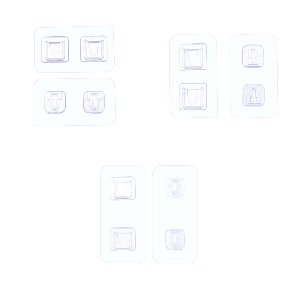 Бесшовный органайзер для хранения Без пробивания Наклейка для вилки Фиксатор вилки Прозрачный держатель для розетки