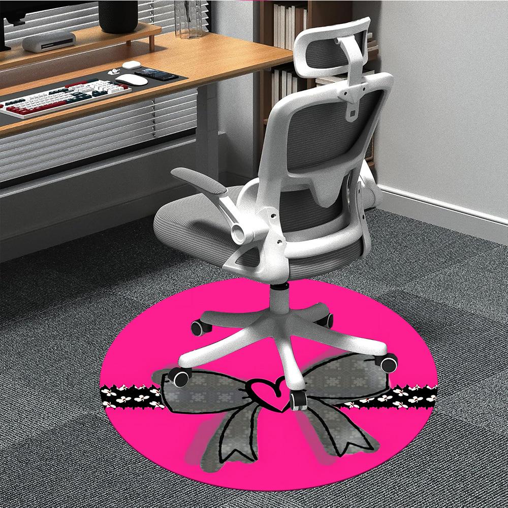 1pc Bowtie, Floral Chair Carpet for Office, Non-slip, Soft and Durable Office Rug for Decoration, Perfect for Office yy251229118