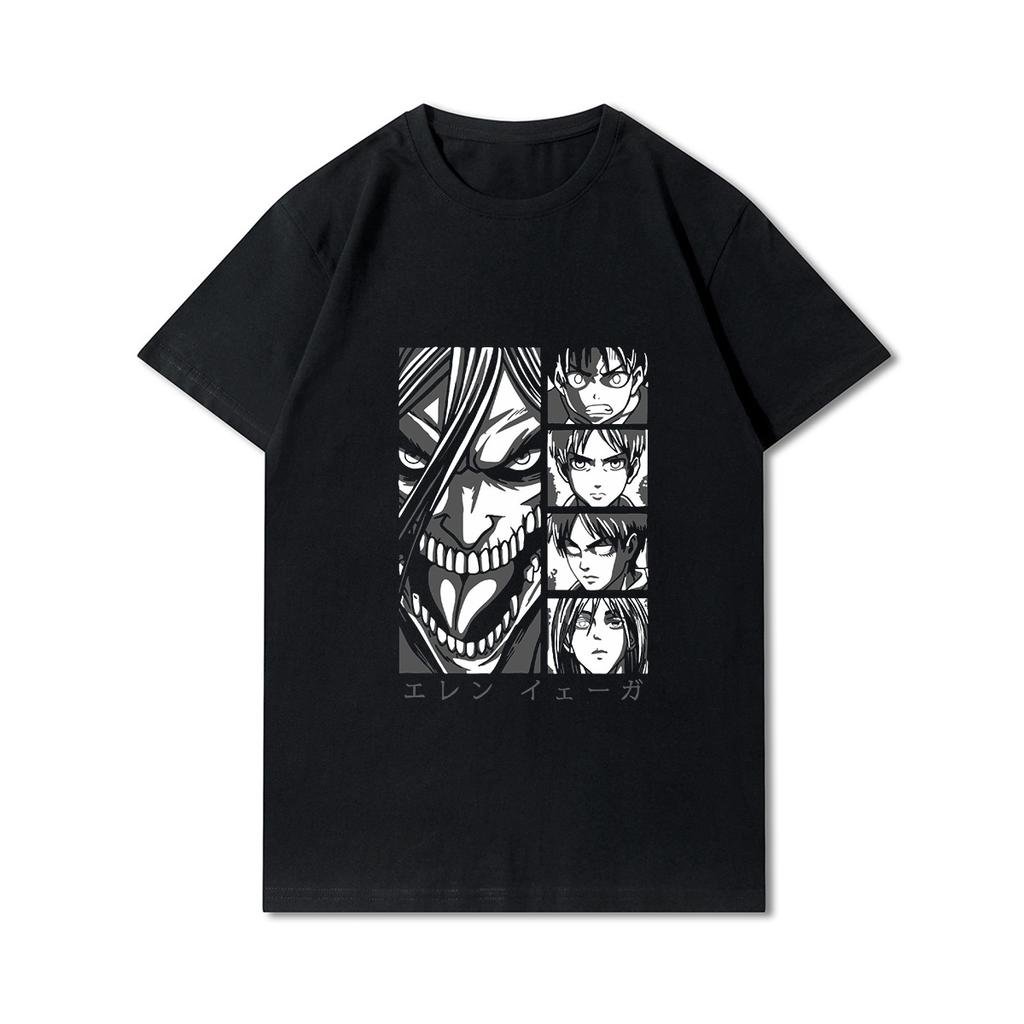 Мужские футболки больших размеров в стиле аниме «Атака Титанов» Levi · Ackerman Eye, топы в стиле панк, летние свободные топы в стиле Харадзюку в готическом стиле с короткими рукавами