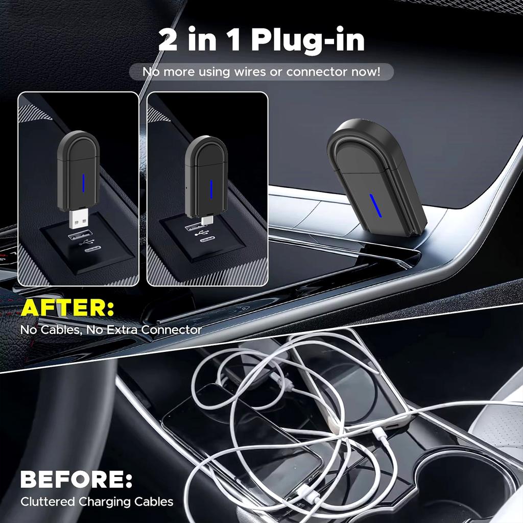 Fast Stable Wireless CarPlay Adapter Dual Band 2 4GHz 5GHz Android Auto USB Dongle Plug Play for iPhone Android Car Driving
