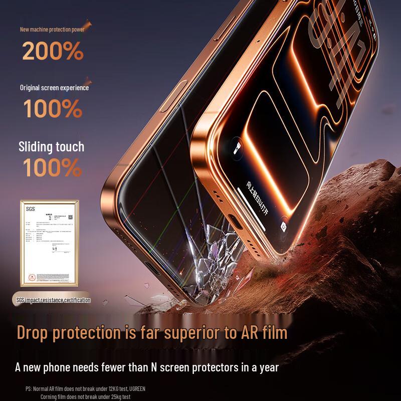 UGREEN Corning Glass Screen Protector for iPhone 18/17 Pro Max
