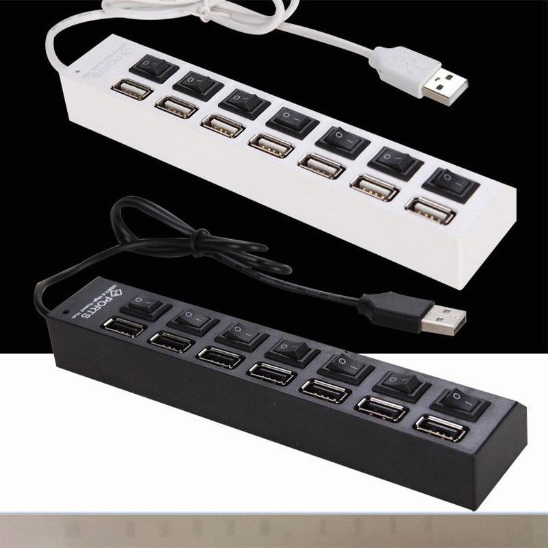 Высокоскоростной 7-портовый USB 2.0 концентратор-переключатель и удлинитель