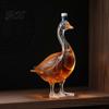 Amber Glass Decanter Goose Bird Shape Whiskey Decanter, 3D Animal Liquor Bottle for Bar Display, Art Wine Dispenser Home Gift Decorative
