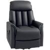 Electric Lift Chair TV Chair Chair With Lift Function Reclining Function Faux Leather 80 X 94 X 104 Cm Black