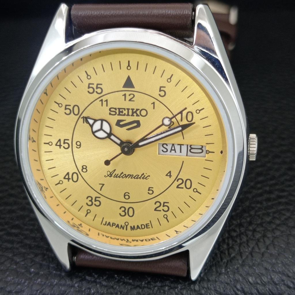 ОТРЕМОНТИРОВАННЫЕ МУЖСКИЕ ВИНТАЖНЫЕ ЗОЛОТЫЕ ЧАСЫ SEIKO 5 AUTOMATIC 6309A JAPAN a442309-4