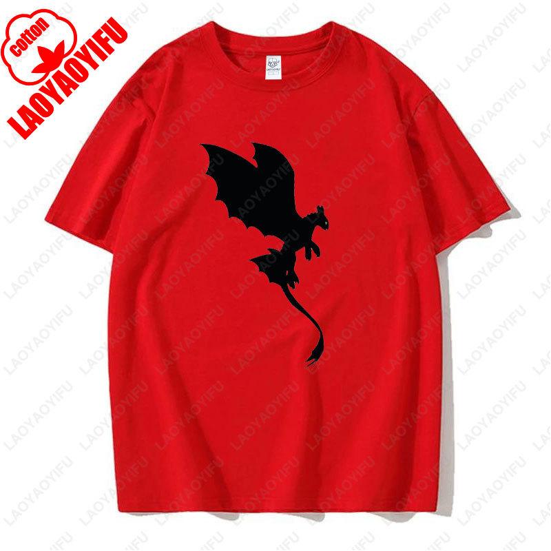 Toothless Light Fury Shirt How To Train Your Dragon for Men Women TShirt Movie Couple Matching Cotton Simple Tee for Unisex Gift
