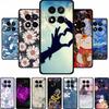 3D Emboss Case For Xiaomi Redmi Note 15 Phone Case Flowers Black Silicone Soft Back Cover Coque For Redmi Note 15 Pro Plus Case