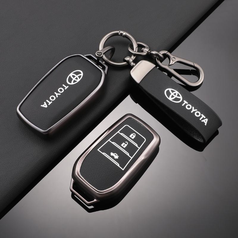 Кожаный чехол-брелок для автомобильного ключа для Toyota RAV4 Crown Hilux Fortuner Yaris Prius Corolla Camry Land Cruiser Avensis Verso Prado C