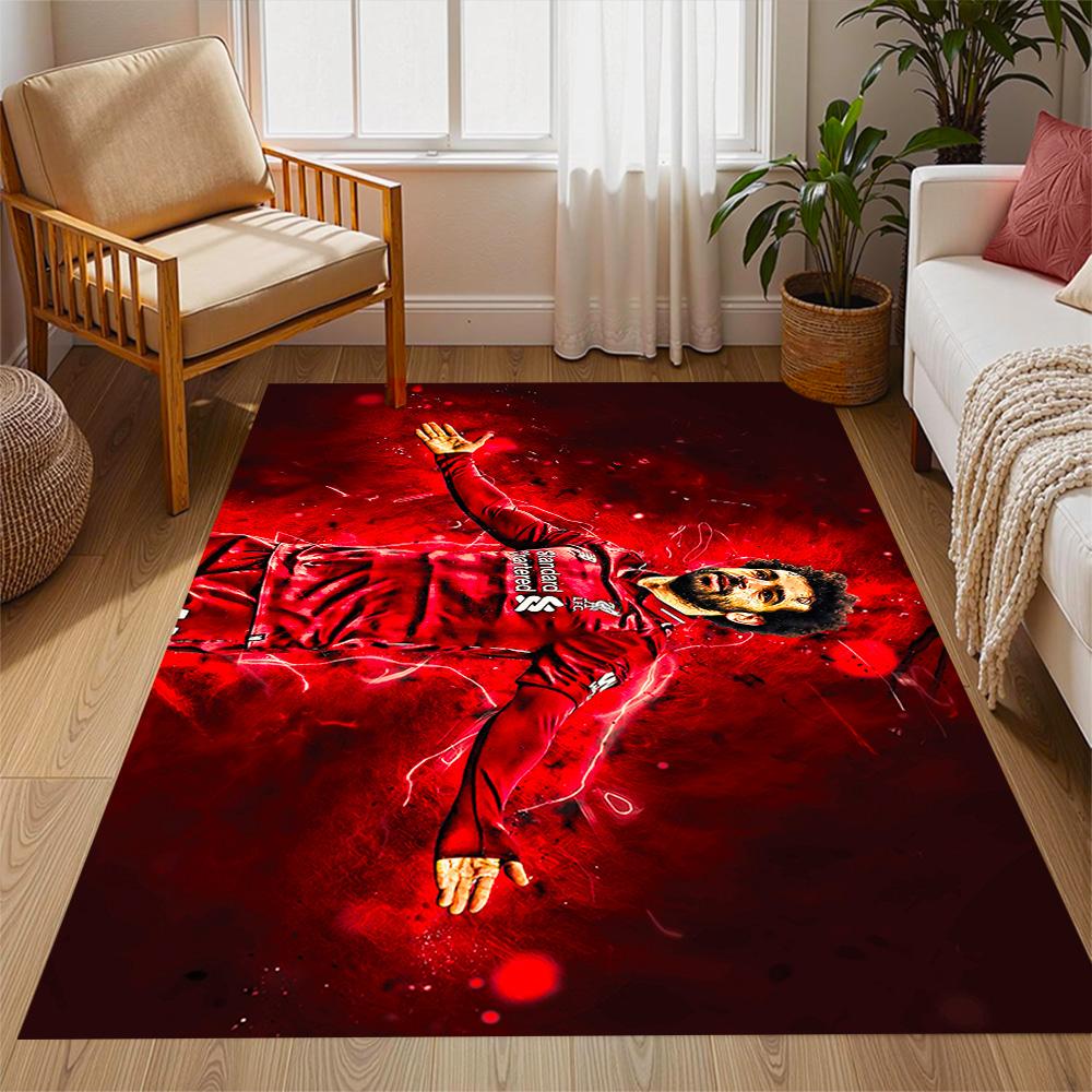 Salah's Liverpool Moment Floor Mat Suitable for Game Room Living Rooms Study room Decorate room Anti-slip Rug Anime Office Decor Gift for Festivals