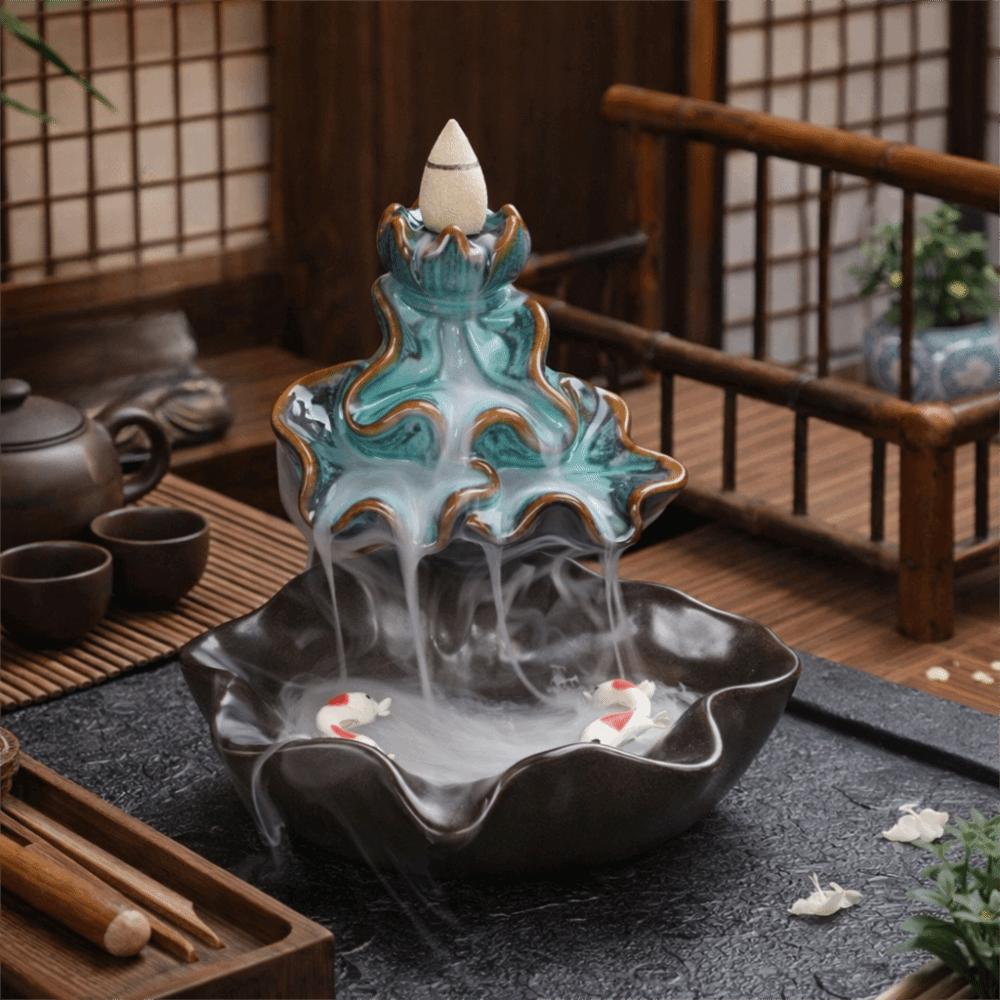 Мини-подставка-благовонница с обратным потоком 'Счастливая Рыба' Лотос Благовонница Медитация