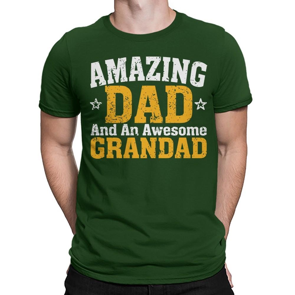 Men Amazing Dad Awesome Grandad Funny Fathers Day TShirt Tee Best Daddy Ever