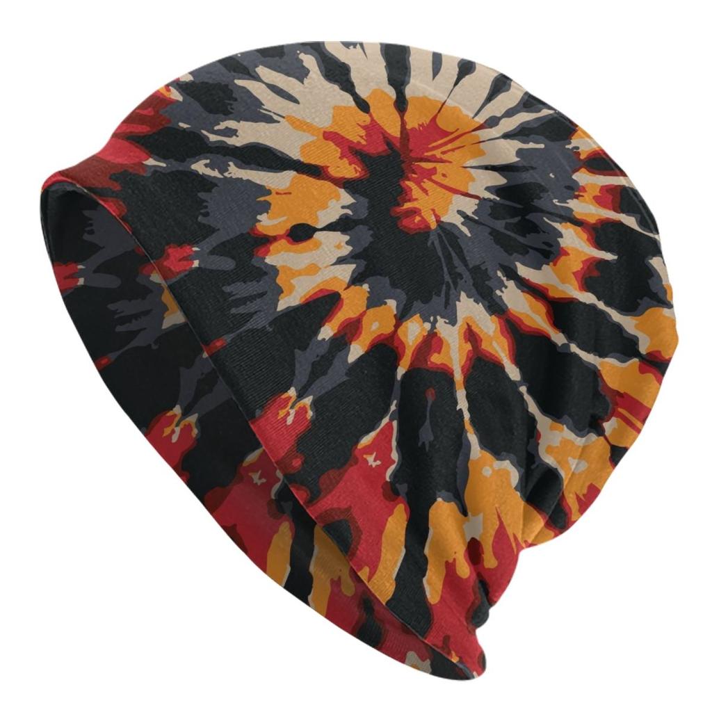 Custom Rainbow Tie Dye Pattern Skullies Beanies Caps Unisex Women Unisex Streetwear Winter Warm Knitting Hat Adult Bonnet Hats