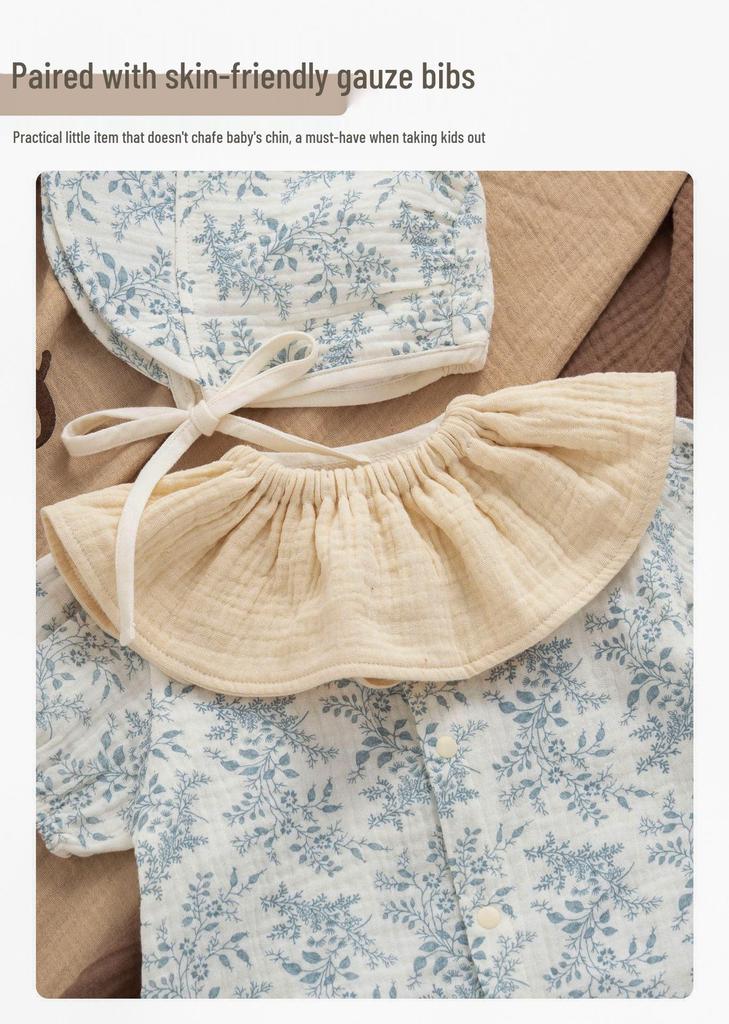 Adorable Floral Print Summer Romper Set for Baby Girls - 0 to 12 Months