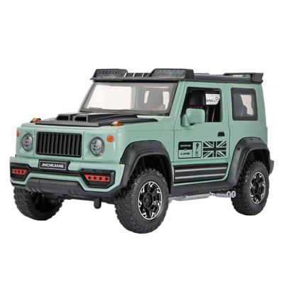 1/18 SUZUKI Jimny Внедорожник Сплав Машинка Литые и Игрушечные Транспортные Средства Модель Машины Рулевое Управление Колесами Звук и Свет Игрушки Машинки для Детей Подарки