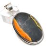 Natural Bumble Bee Jasper 925 Sterling Silver Jewelry Pendant 2.05" N2H15