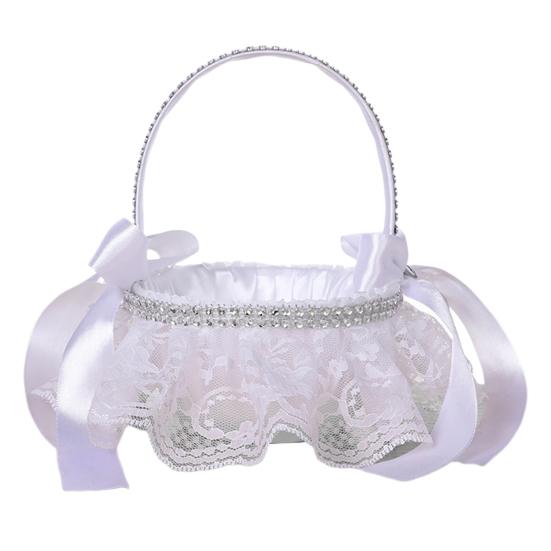 Декоративная корзина с цветами Привлекательная романтическая свадебная корзина с цветами для девочек Свадебные принадлежности