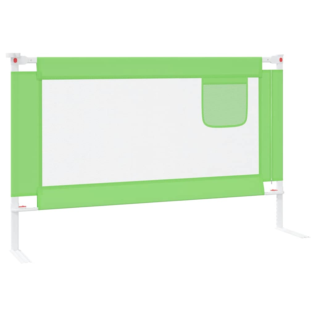 Toddler Bed Guard Rail Green 120 x 25 cm Fabric