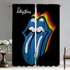 Тюль Rolling Stones для спальни, затемняющая штора для комнаты, 2 панели, украшение на Хэллоуин, элегантные комнатные шторы, шторы-перегородки