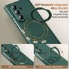 VIETAO Anti-Fingerprint Full Cover Magnetic Phone Case for Galaxy Z Fold 8 7/6/5 with 360° Rotatable Holder, Built-In Glass Film
