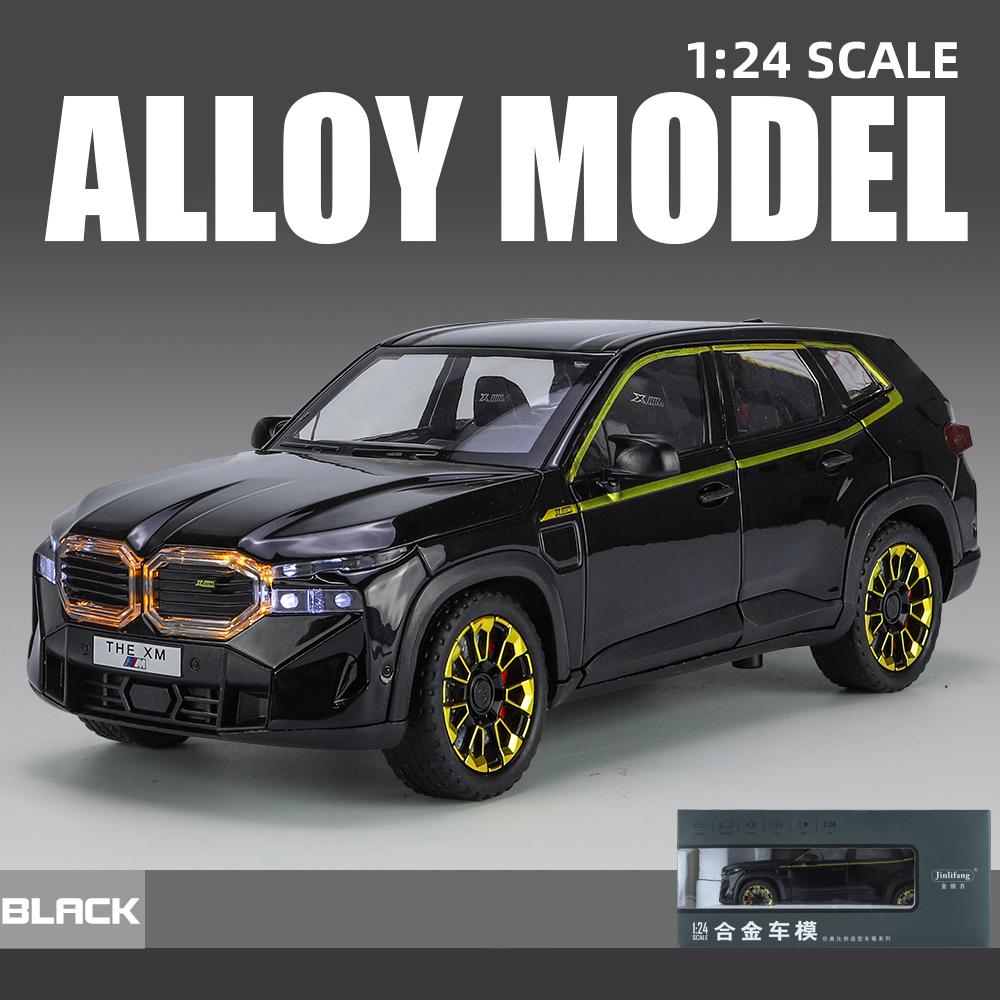 1:24 BMW The XM Литая модель автомобиля Сплав Звук Свет Украшения Симуляция Настольный дисплей Праздничный подарок С парнем Дети