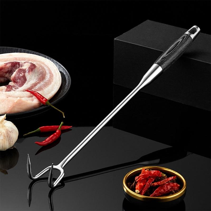 Крючок из нержавеющей стали Кулинарные инструменты Барбекю Флиппер Крючки Кулинарные аксессуары Подходит для барбекю и готовки X3UC