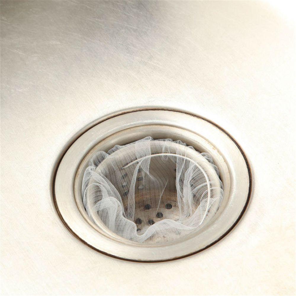 Garbage Bag Disposable Clogging Prevent Kitchen Drain Residue Collector Sink Strainer Filter Net