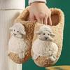 New Winter Cute Lamb Cotton Slippers Women Fashion Indoor Furry Plush Slippers Female Winter Bedroom Warm Fluffy Cozy Home Shoes