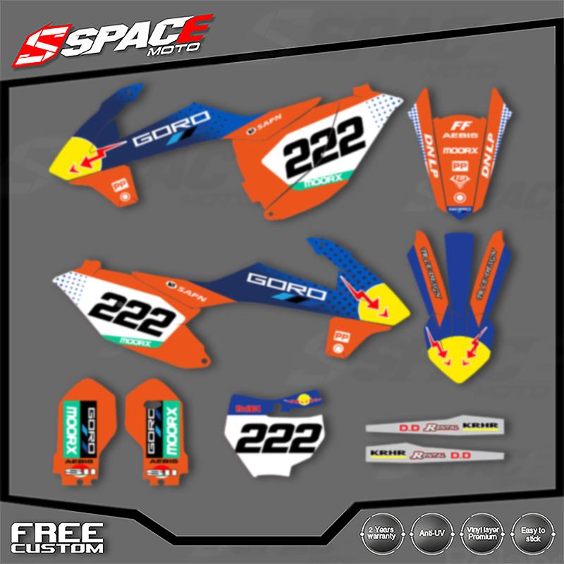 SPACE Custom Motorcycle Graphics Background Decal for KTM SX SX85 2018 2019 2020 2021 2022 2023 2024 18-24 SX85 Stickers Kits 08