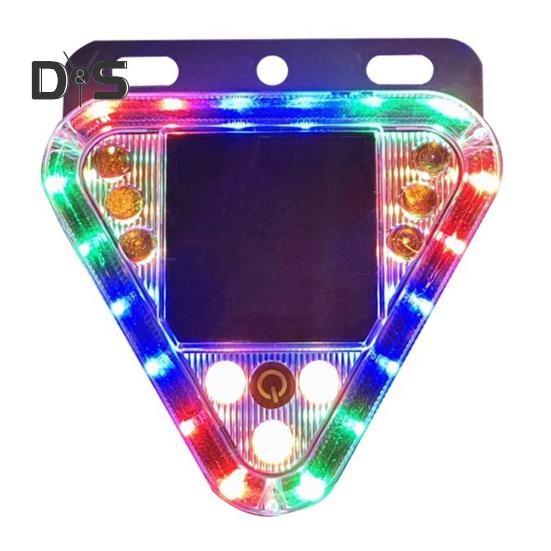 Треугольный солнечный предупреждающий световой сигнал, режимы, регулируемый, водонепроницаемый, супер яркий светодиодный мигающий фонарь, автомобильный прицеп, грузовик, задний мигающий фонарь, предупреждающий свет безопасности