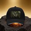 Lion Black and White Head Portrait Hat, Unisex Printed Baseball Cap Sandwich Brim Sports Cap, Suitable for Daily Commuti