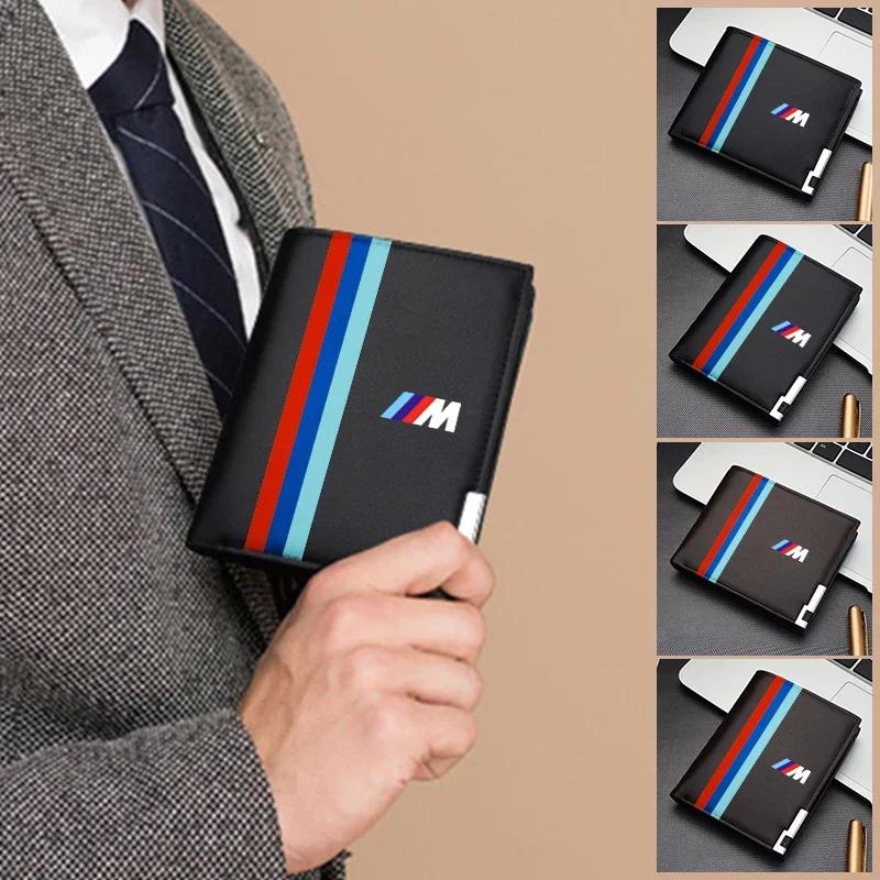 BAGE7 Car Sticker Hot For BMW Men Leather Wallet Slim License Bank Card Storage Purse Car Accessories For BMW M X1 X3 X5 X6 X7 E30 E90