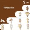 Mr Paper, Secrets in the Suitcase Collection Hard Card Stickers journal stickers Handbook scrapbook DIY Decoration Gifts