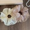 Solid Color Double-layer Mesh Hair Rope Elastic Large Intestine Hair Ring  Ponytail Holder